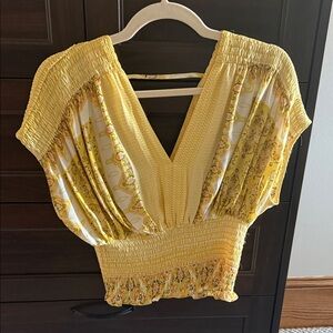 Rose & Olive Yellow Floral Blouse